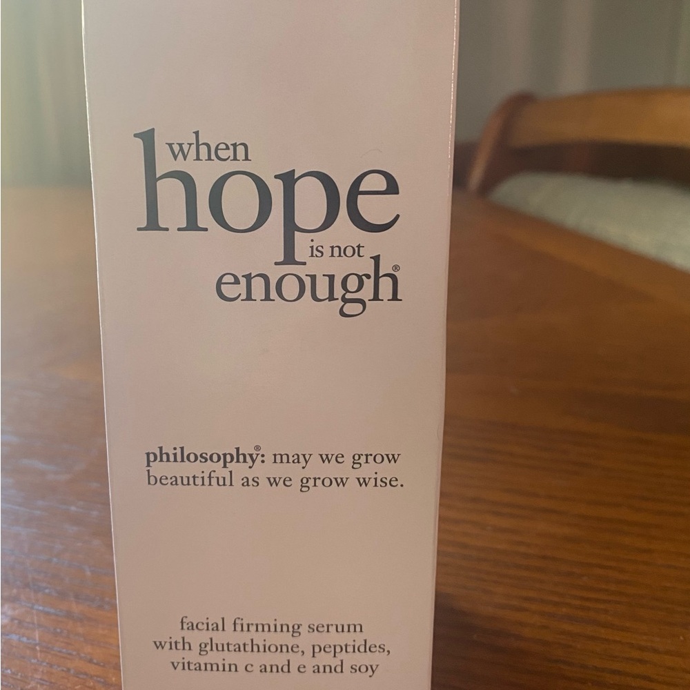 Philosophy When Hope is Not Enough Facial Firming Serum